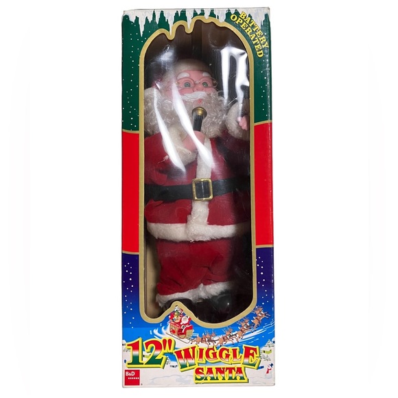 Vintage Musical Wiggle Santa 12" Sings Jingle Bells & Dances - Picture 6 of 11